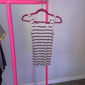 Black and white striped tank top